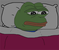 Sad Frog表情睡觉